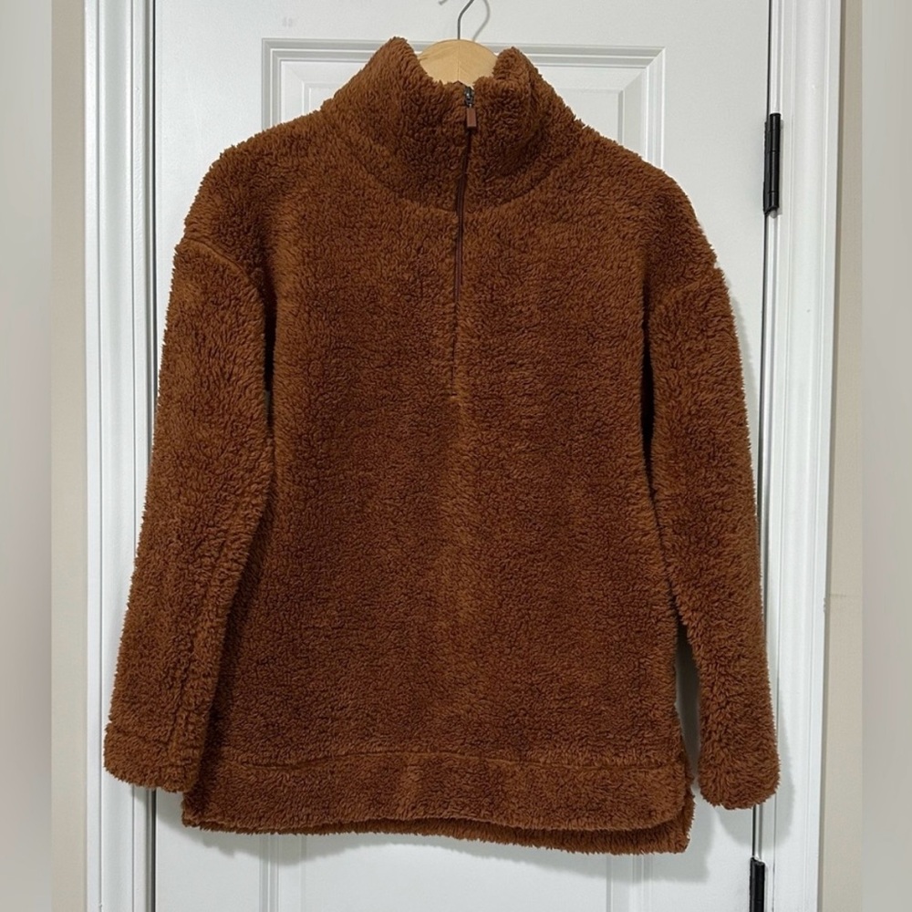 Jones New York Signature Half-Zip Pullover Women’s Teddy Sweater Size Small NWT